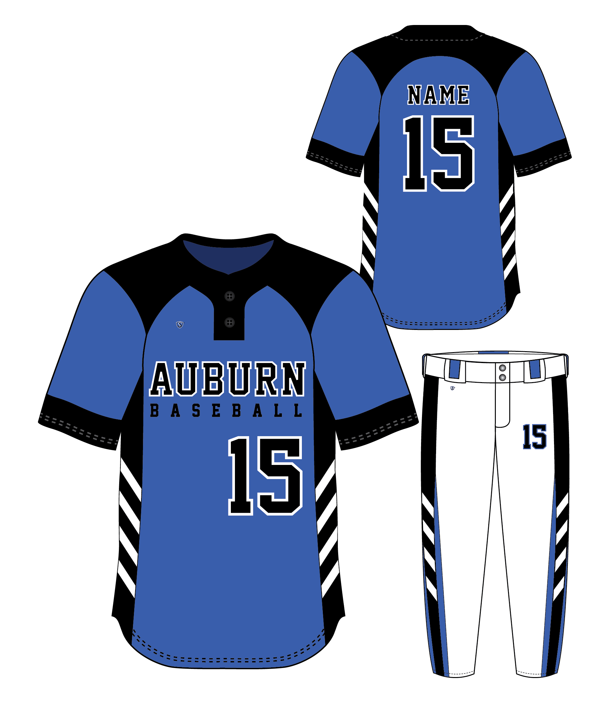 Custom Sublimated Baseball Uniform - Auburn 