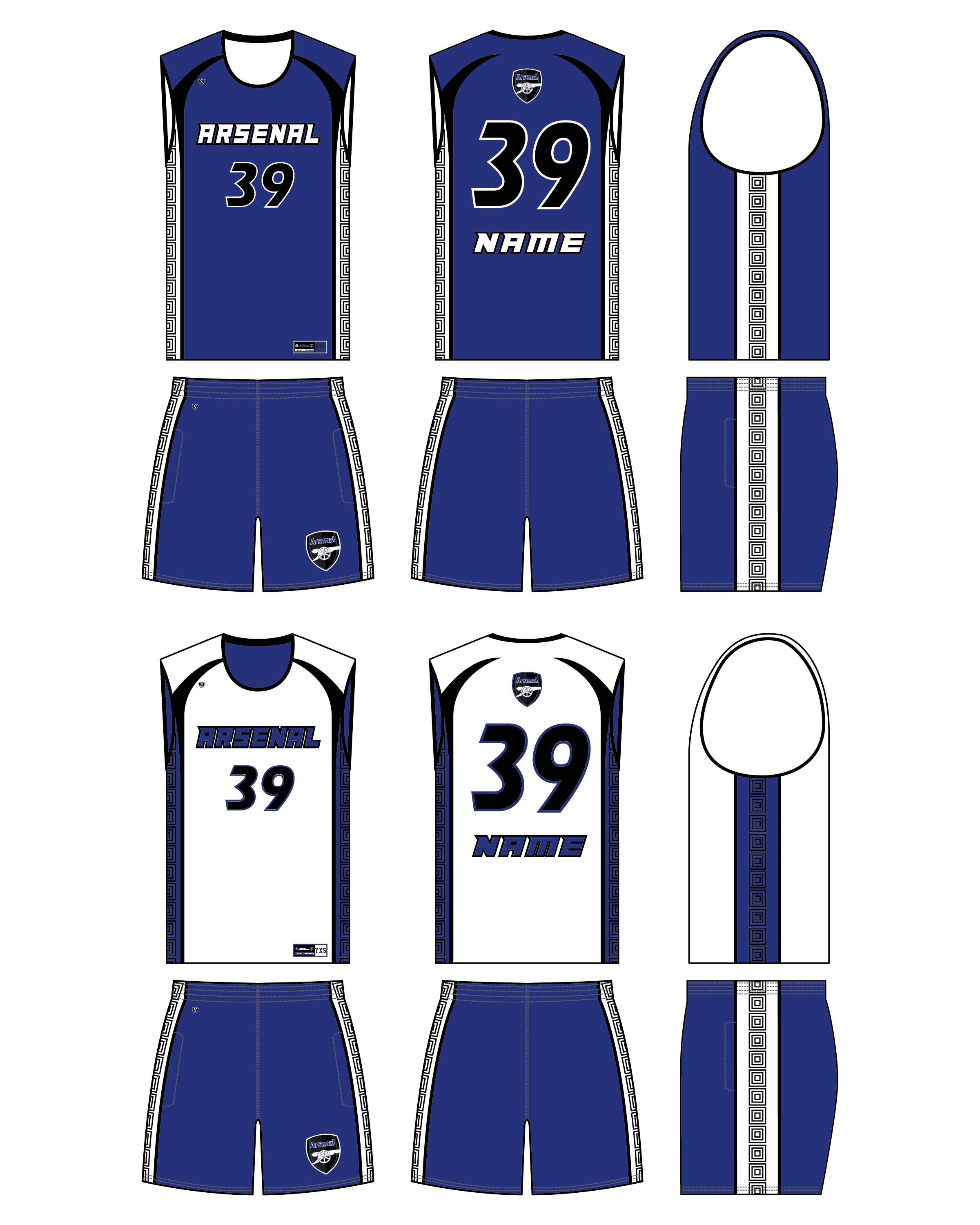 Custom Sublimated Basketball Uniform - Arsenal