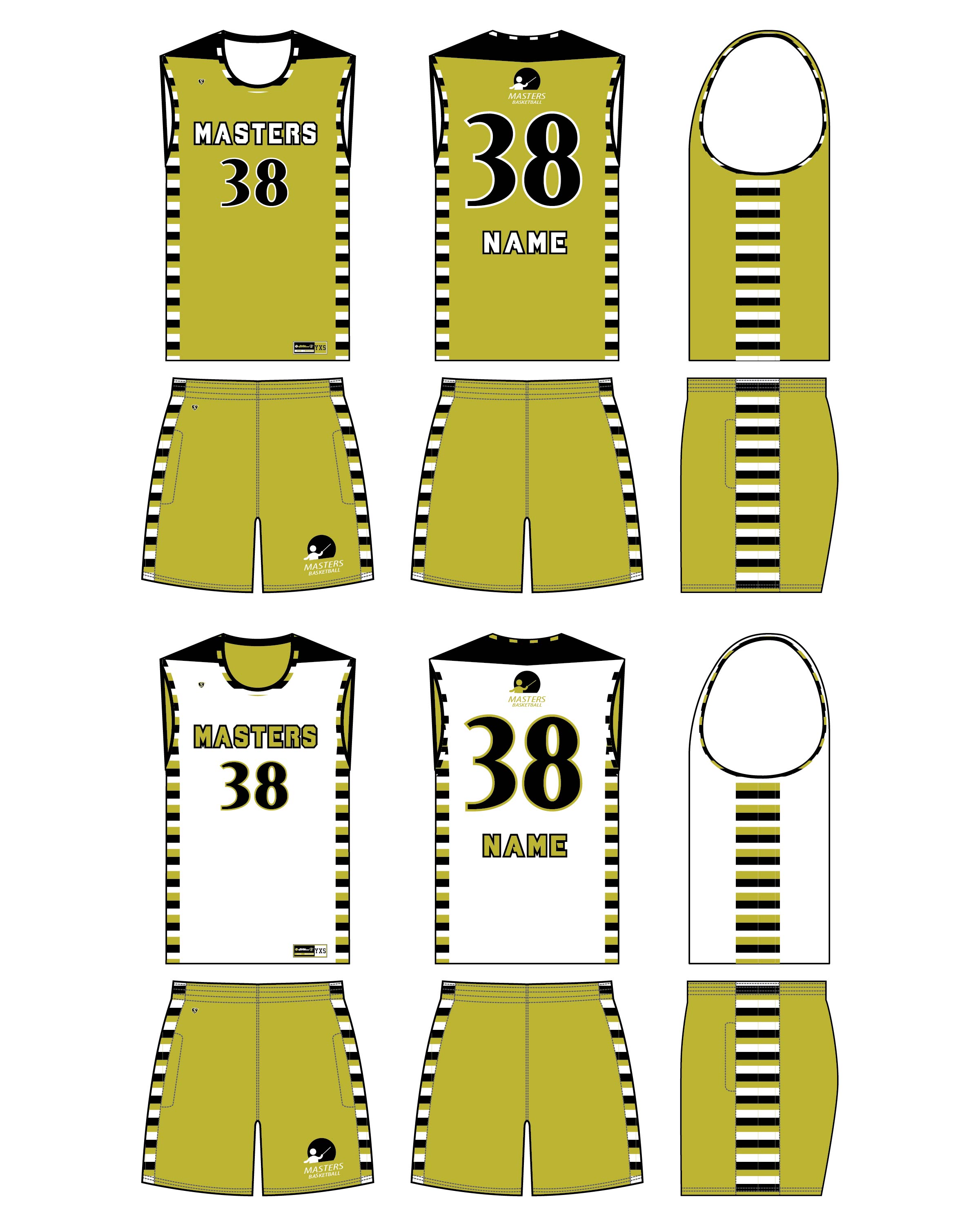 Custom Sublimated Basketball Uniform - Masters