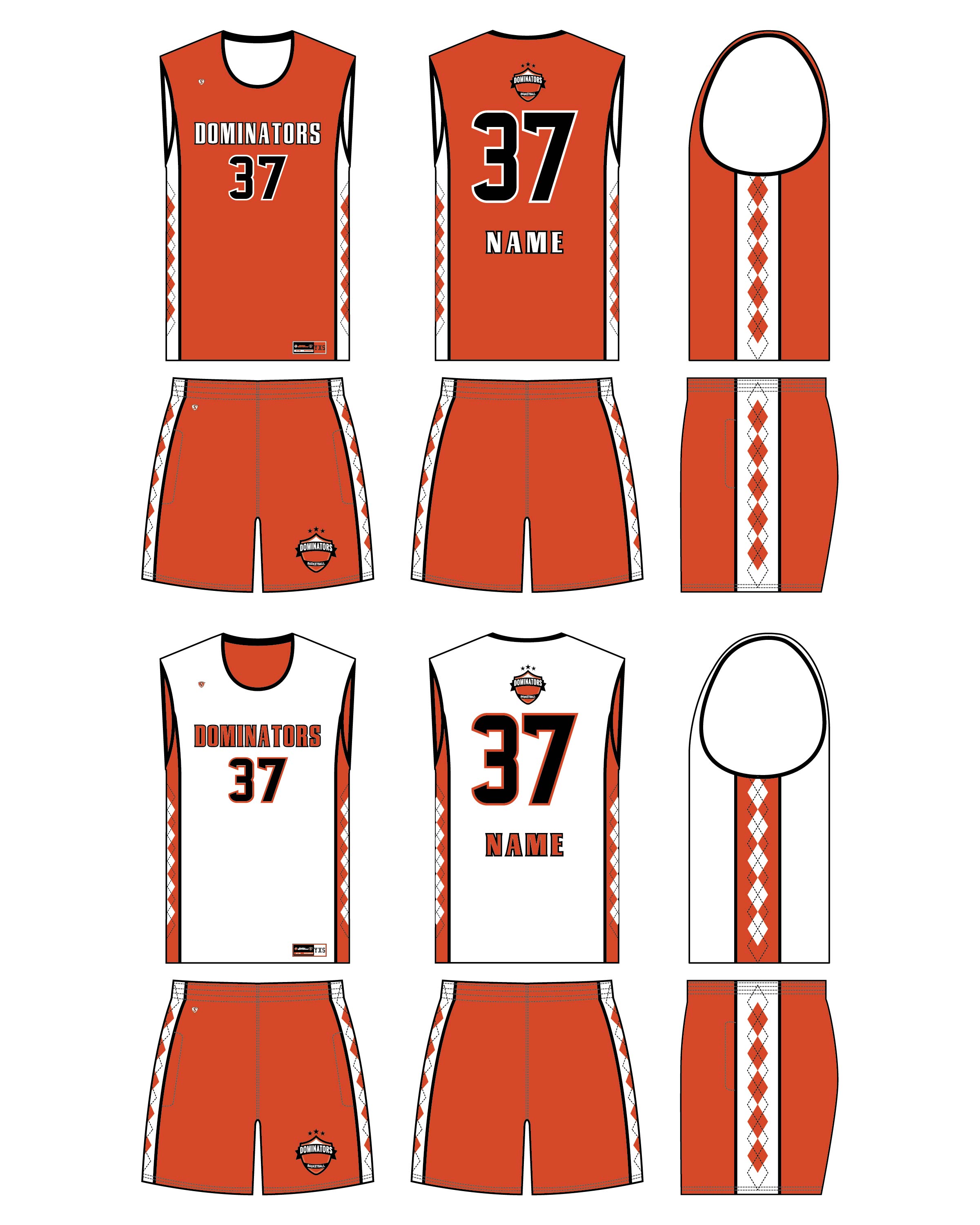 Custom Sublimated Basketball Uniform - Dominators