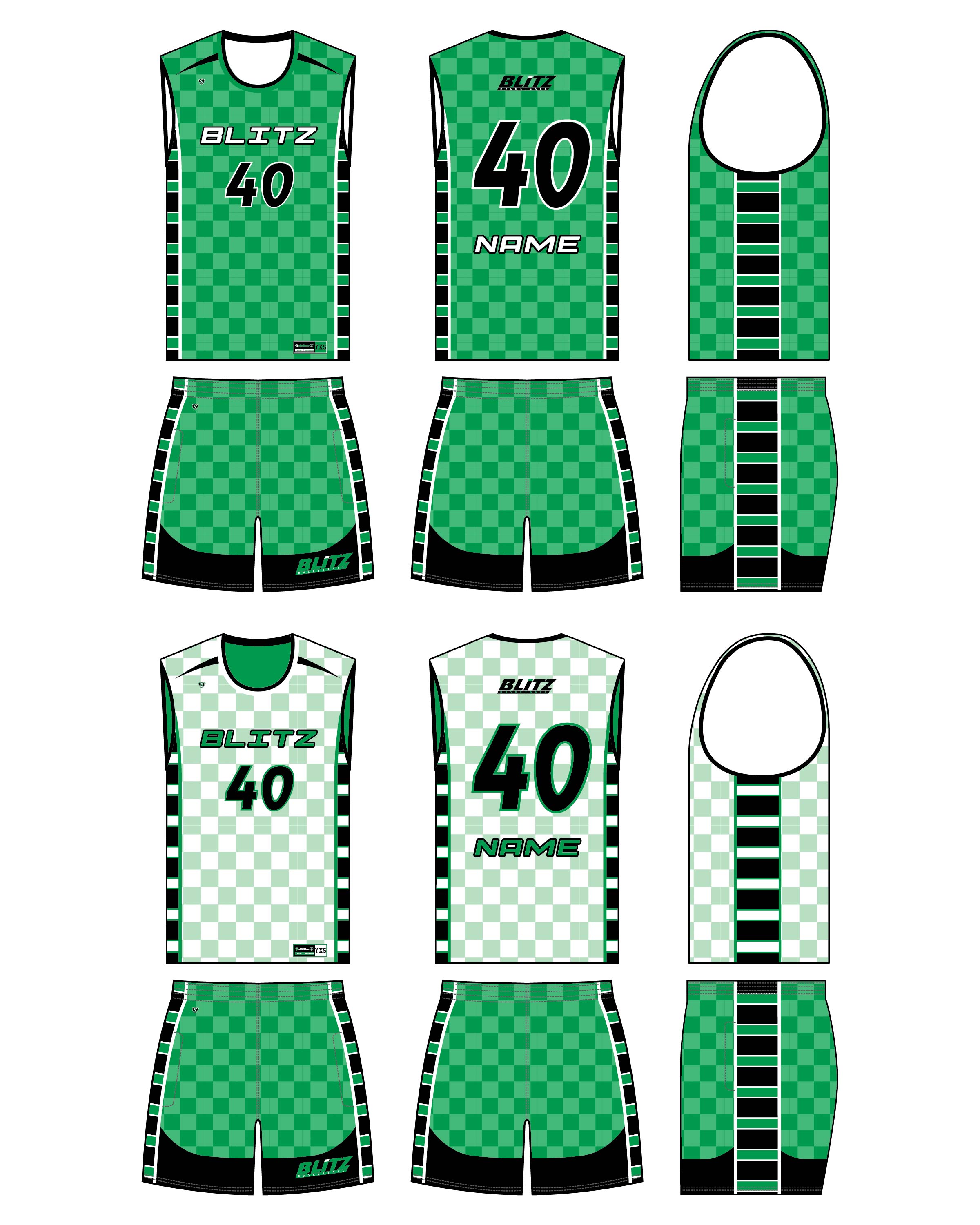 Custom Sublimated Basketball Uniform - Blitz